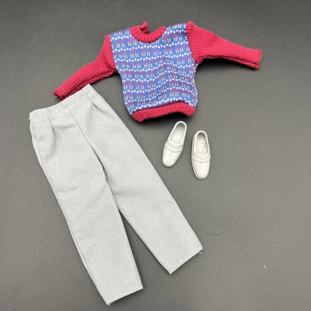 Vintage Barbie Ken Twice as Nice Reversible Fashion Sweater Pants Shoes #2308